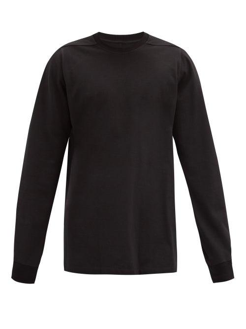 Matchesfashion.com Rick Owens - Panelled Cotton-jersey Sweatshirt - Mens - Black