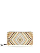 Valentino Native Couture 1975-print Rockstud Leather Wallet