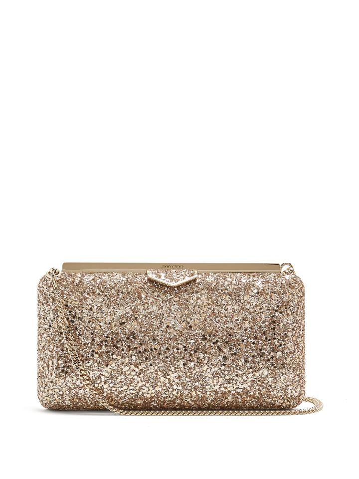 Jimmy Choo Ellipse Glitter Clutch-bag