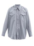 Mens Rtw Our Legacy - Ranch Check Flannel Shirt - Mens - Blue