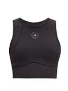 Matchesfashion.com Adidas By Stella Mccartney - Truepurpose Cropped Jersey Tank Top - Womens - Black