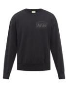 Aries - Temple-logo Cotton-jersey Sweatshirt - Mens - Black