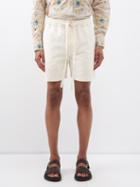 Commas - Drawstring Cotton Shorts - Mens - Cream