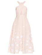 Mara Hoffman Star-embroidered Cross-front Midi Dress