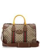 Gucci Gg Supreme Canvas And Leather Holdall