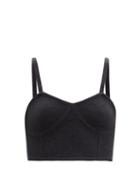 Matchesfashion.com Joostricot - Merino Wool-blend Cropped Top - Womens - Black