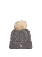 Moncler Grenoble Fur-pompom Wool-blend Beanie Hat