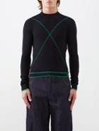 Bottega Veneta - Technoskin Logo-jacquard Sweater - Mens - Black
