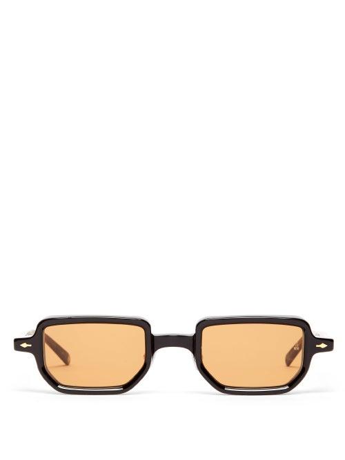 Matchesfashion.com Jacques Marie Mage - Astaire Square Acetate Sunglasses - Mens - Black