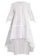 Palmer/harding Adjustable-sleeve Step-hem Stretch-cotton Shirt
