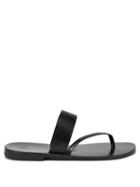 Matchesfashion.com Lvaro - Alberta Diagonal-strap Leather Slides - Mens - Black