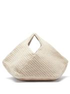 Lauren Manoogian - Pinwheel Hand-crocheted Cotton-blend Handbag - Womens - Beige