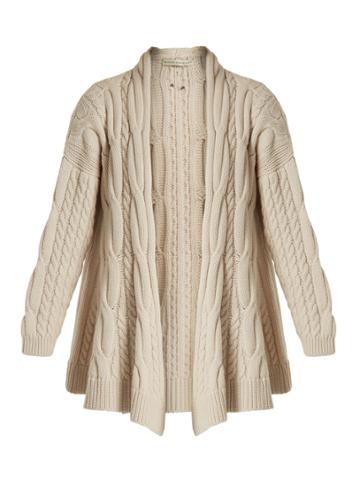 Queene And Belle Lou Lou Cable-knit Wool Cardigan