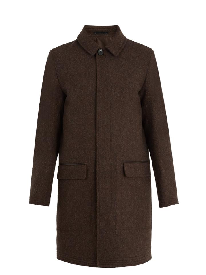 Connolly Point-collar Wool-blend Overcoat