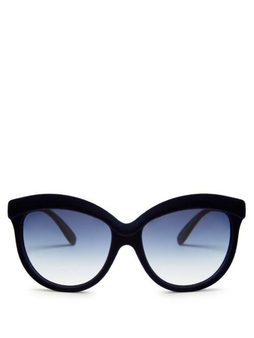 Italia Independent Velvet-coated Cat-eye Sunglasses