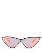 Matchesfashion.com Le Specs - The Fugitive Cat Eye Sunglasses - Womens - Red
