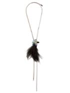 Lanvin Jewel And Feather Necklace