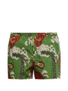 Gucci Tiger-print Nylon Swim Shorts