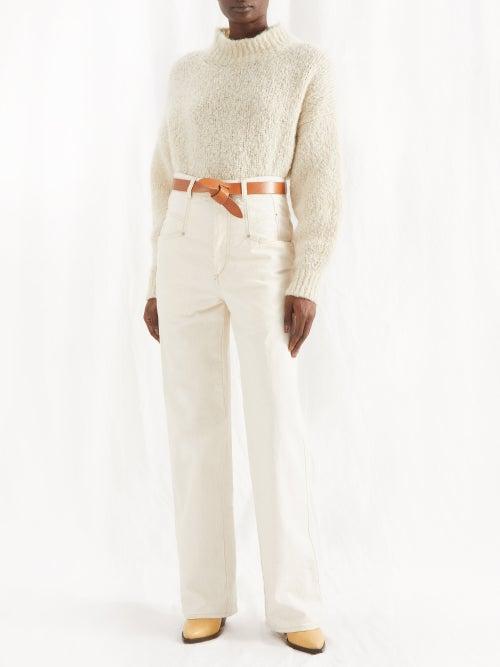 Isabel Marant - Dileskoa High-rise Wide-leg Jeans - Womens - Ivory