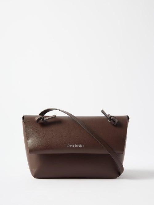 Acne Studios - Alexandria Large Leather Cross-body Bag - Mens - Dark Brown