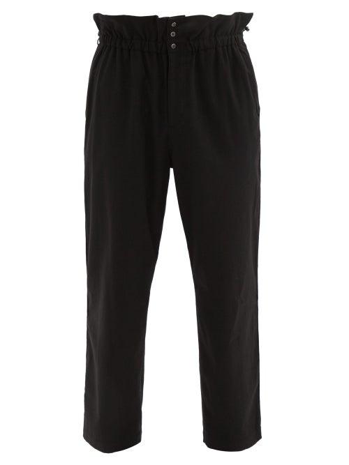 Matchesfashion.com Sasquatchfabrix - Paperbag-waist Crepe Trousers - Mens - Black
