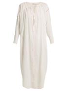 Matchesfashion.com Mes Demoiselles - Dobby Dot Cotton Kaftan - Womens - White