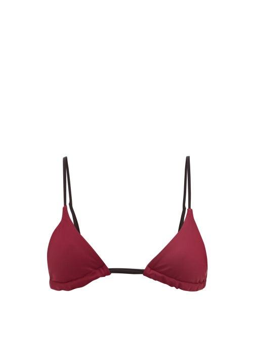 Matchesfashion.com Casa Raki - Cindy Bikini Top - Womens - Burgundy Multi