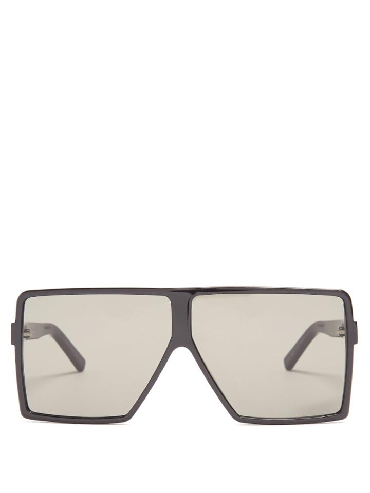 Saint Laurent Betty Squared-aviator Acetate Sunglasses