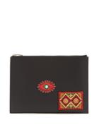 Saint Laurent Moroccan Embroidered Leather Pouch
