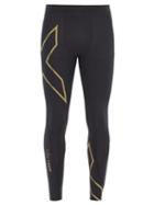 Matchesfashion.com 2xu - Mcs Run Technical-jersey Compression Leggings - Mens - Black Gold