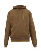 Matchesfashion.com Jacquemus - Double Layer Cotton Blend Hooded Sweatshirt - Mens - Khaki