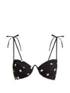 Matchesfashion.com Araks - Myryam Polka Dot Underwired Bikini Top - Womens - Black Multi