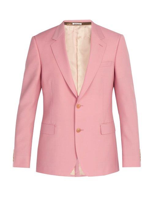 Matchesfashion.com Alexander Mcqueen - Wool Blend Suit Jacket - Mens - Light Pink