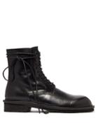 Matchesfashion.com Ann Demeulemeester - Lace Up Leather Combat Boots - Mens - Black