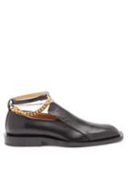 Matchesfashion.com Jil Sander - Anklet-chain Leather Loafers - Womens - Black