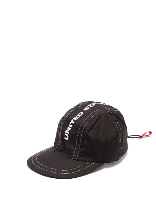 Matchesfashion.com United Standard - Logo Printed Topstitched Cap - Mens - Black