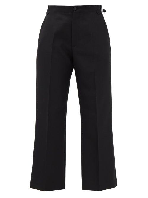 Balenciaga - High-rise Wool-blend Straight-leg Trousers - Womens - Black