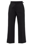 Balenciaga - High-rise Wool-blend Straight-leg Trousers - Womens - Black