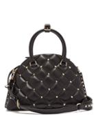 Matchesfashion.com Valentino - Candystud Quilted Leather Dome Bag - Womens - Black