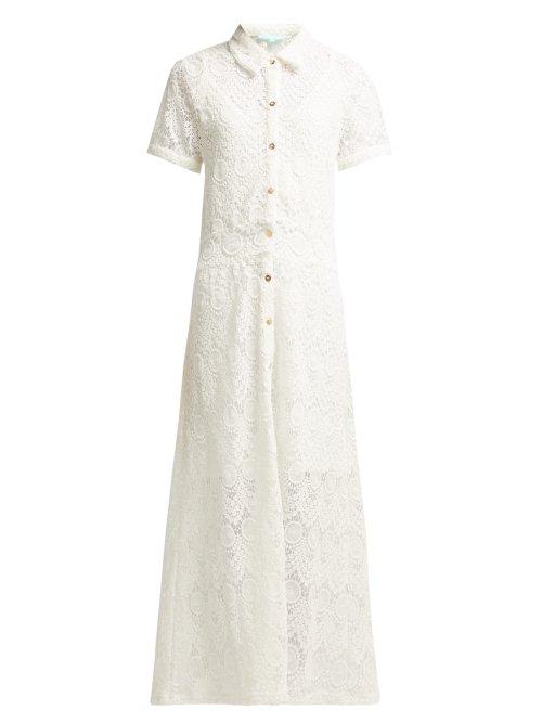 Matchesfashion.com Melissa Odabash - April Crochet Knit Dress - Womens - White