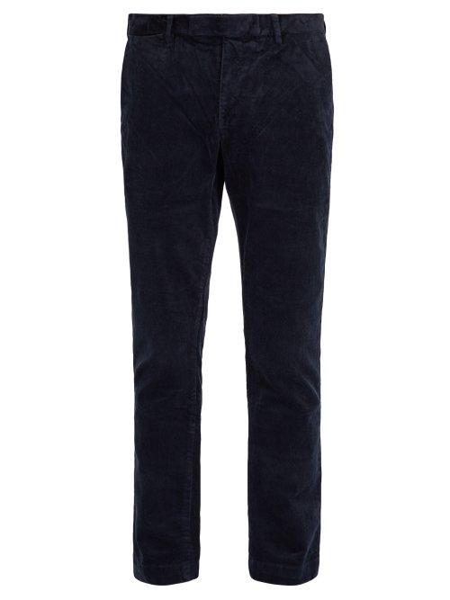 Matchesfashion.com Polo Ralph Lauren - Slim Leg Cotton Blend Corduroy Trousers - Mens - Navy