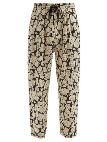 Matchesfashion.com Nanushka - Jiro Floral-print Crepe Trousers - Mens - White Multi