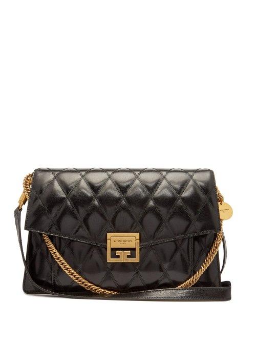 Matchesfashion.com Givenchy - Gv3 Medium Diamond Quilted Leather Bag - Womens - Black