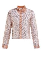 Matchesfashion.com Ashish - Striped Sequinned Shirt - Womens - Beige