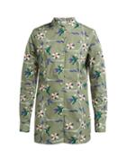 Matchesfashion.com Thorsun - Georgie Hummingbird Print Cotton Poplin Shirt - Womens - Khaki Multi