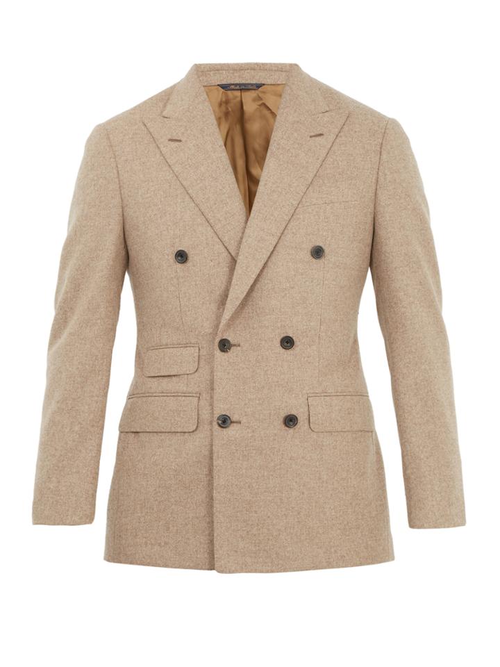 Thom Sweeney Double-breasted Wool Blazer