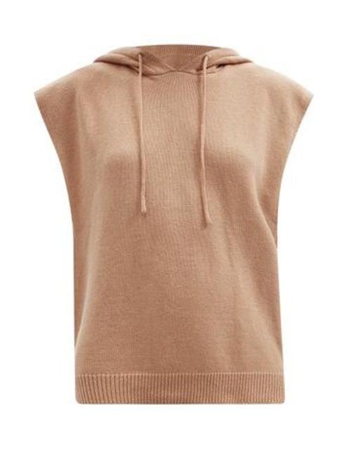 Ladies Rtw The Frankie Shop - Juno Sleeveless Hooded Wool-blend Sweater - Womens - Camel