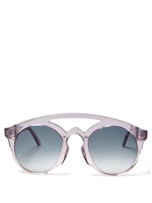Matchesfashion.com Marques'almeida - Aviator Acetate Sunglasses - Womens - Clear