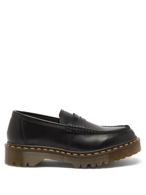 Matchesfashion.com Comme Des Garons Comme Des Garons - X Dr. Martens 1461 Leather Penny Loafers - Womens - Black