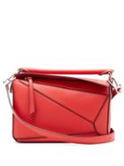 Matchesfashion.com Loewe - Puzzle Small Grained Leather Cross Body Bag - Womens - Red